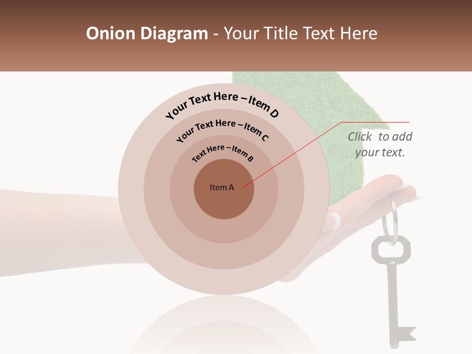 A Person Holding A Key To A Green House PowerPoint Template