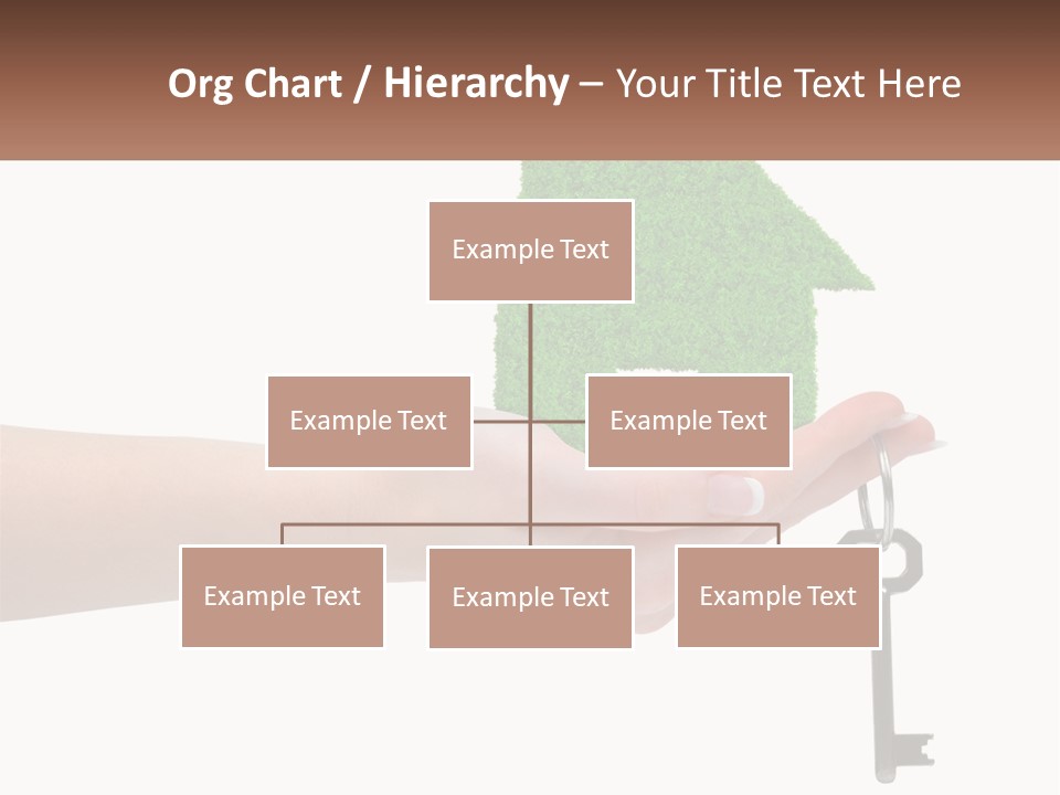 A Person Holding A Key To A Green House PowerPoint Template