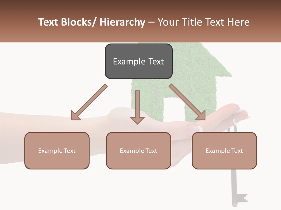 A Person Holding A Key To A Green House PowerPoint Template