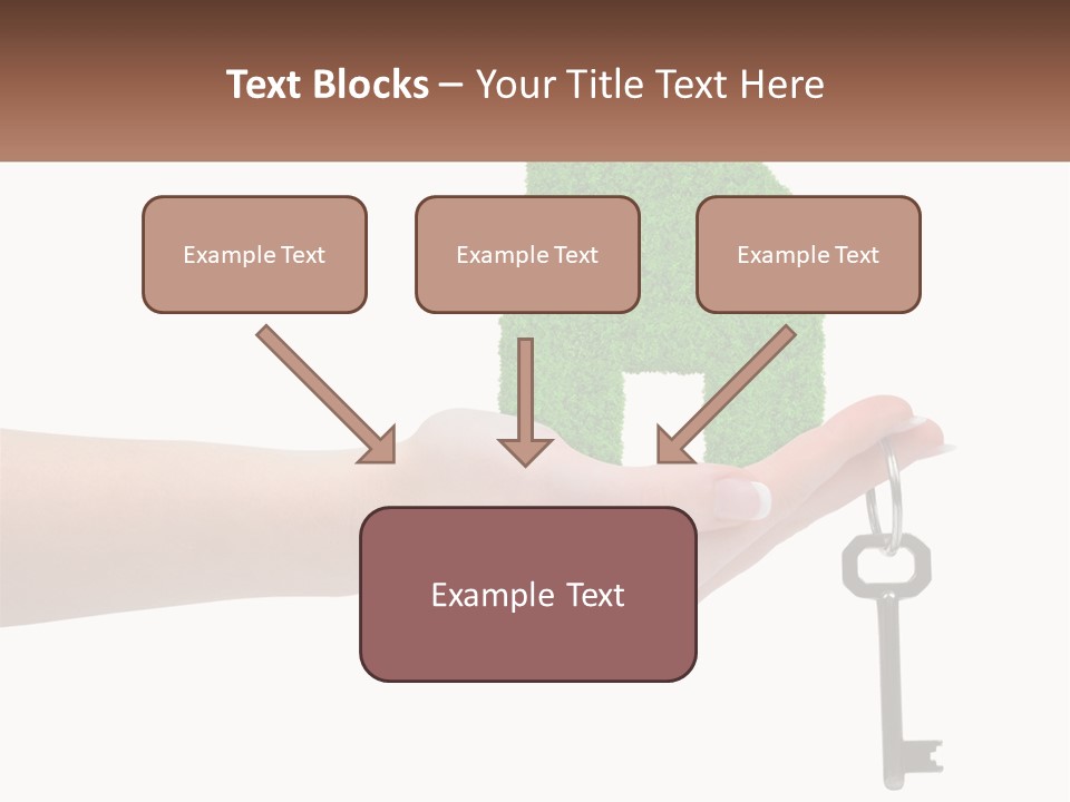 A Person Holding A Key To A Green House PowerPoint Template