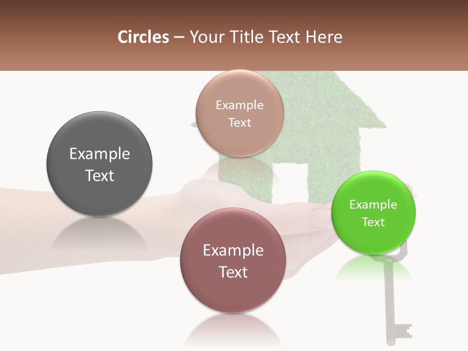 A Person Holding A Key To A Green House PowerPoint Template