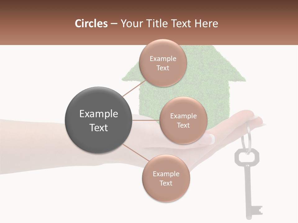 A Person Holding A Key To A Green House PowerPoint Template