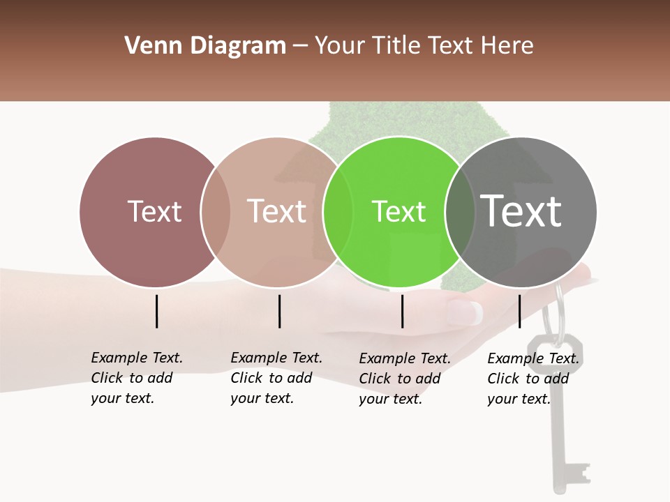 A Person Holding A Key To A Green House PowerPoint Template