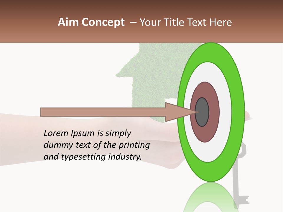 A Person Holding A Key To A Green House PowerPoint Template