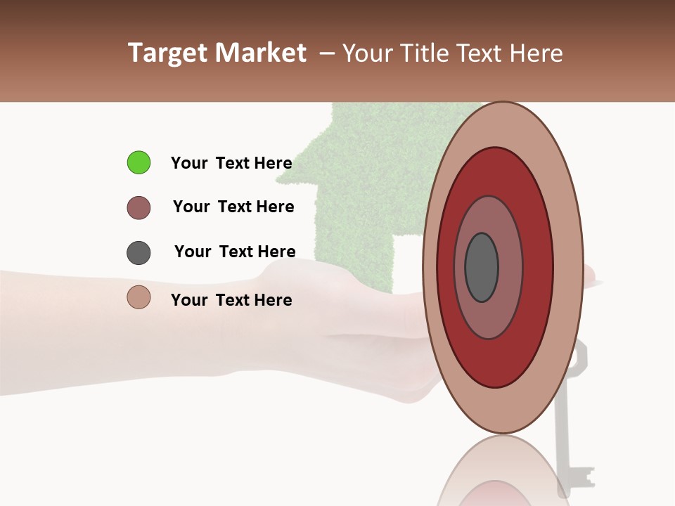 A Person Holding A Key To A Green House PowerPoint Template