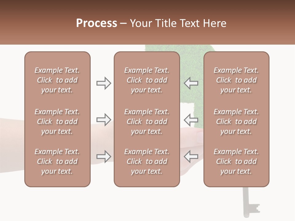A Person Holding A Key To A Green House PowerPoint Template