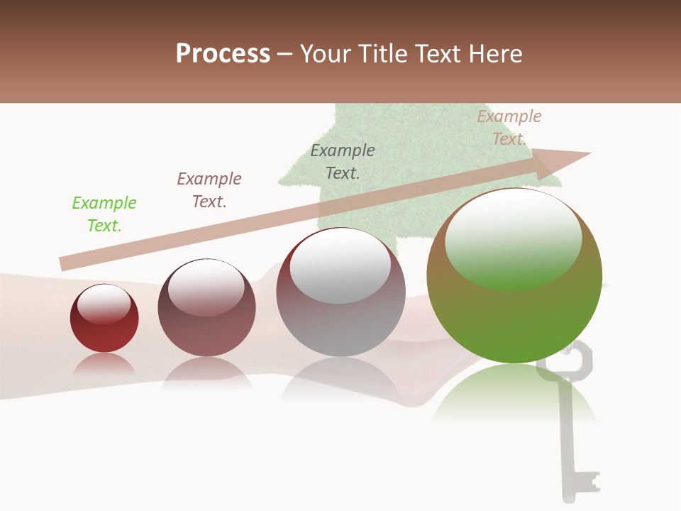 A Person Holding A Key To A Green House PowerPoint Template