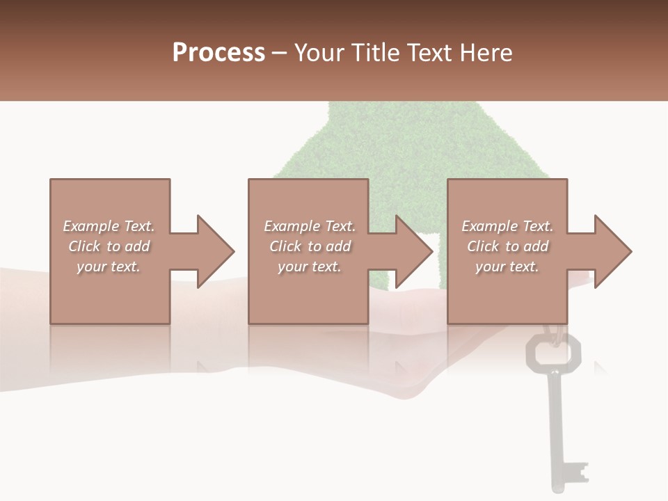 A Person Holding A Key To A Green House PowerPoint Template
