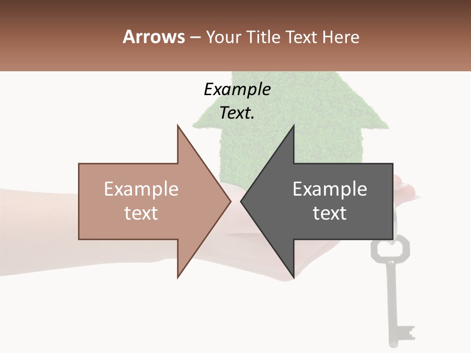 A Person Holding A Key To A Green House PowerPoint Template