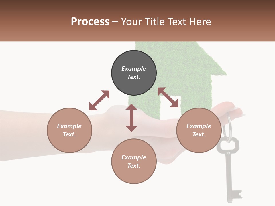 A Person Holding A Key To A Green House PowerPoint Template