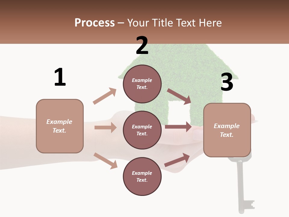 A Person Holding A Key To A Green House PowerPoint Template