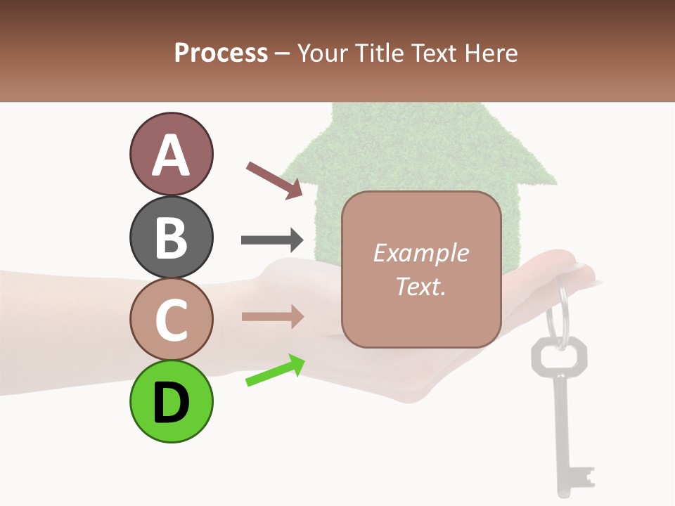 A Person Holding A Key To A Green House PowerPoint Template