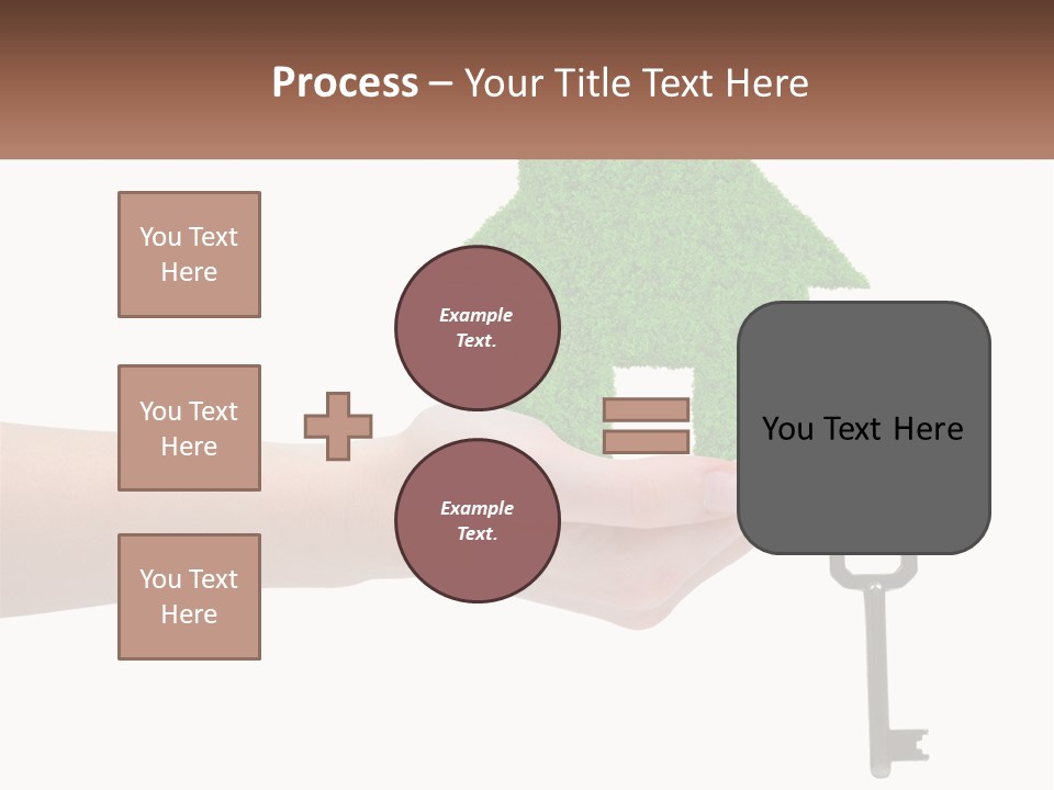 A Person Holding A Key To A Green House PowerPoint Template