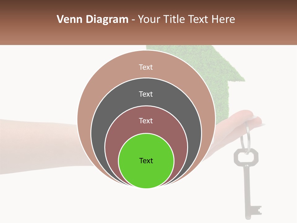 A Person Holding A Key To A Green House PowerPoint Template