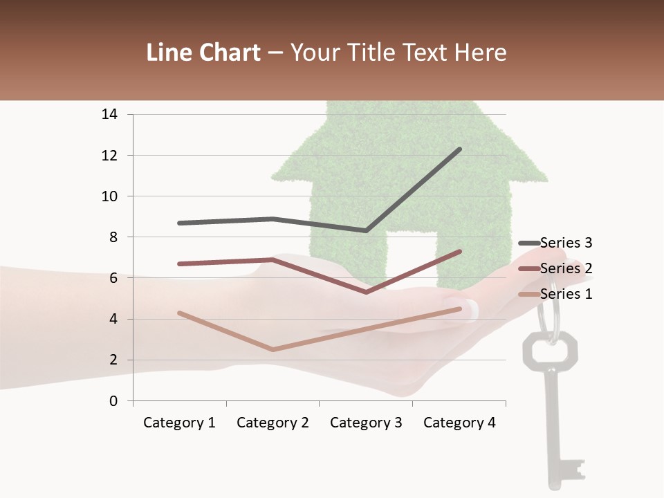 A Person Holding A Key To A Green House PowerPoint Template