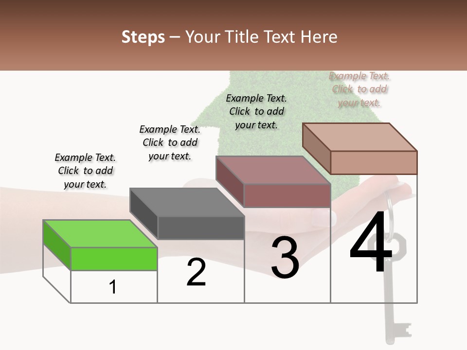 A Person Holding A Key To A Green House PowerPoint Template