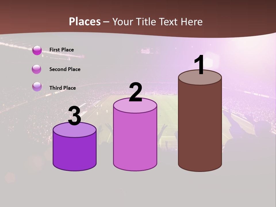 A Soccer Stadium With Fans In The Stands PowerPoint Template