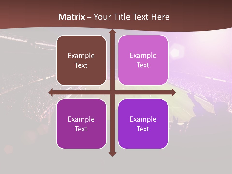 A Soccer Stadium With Fans In The Stands PowerPoint Template