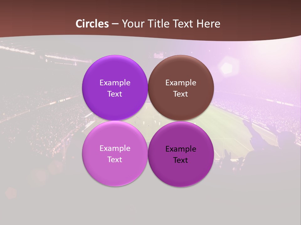 A Soccer Stadium With Fans In The Stands PowerPoint Template