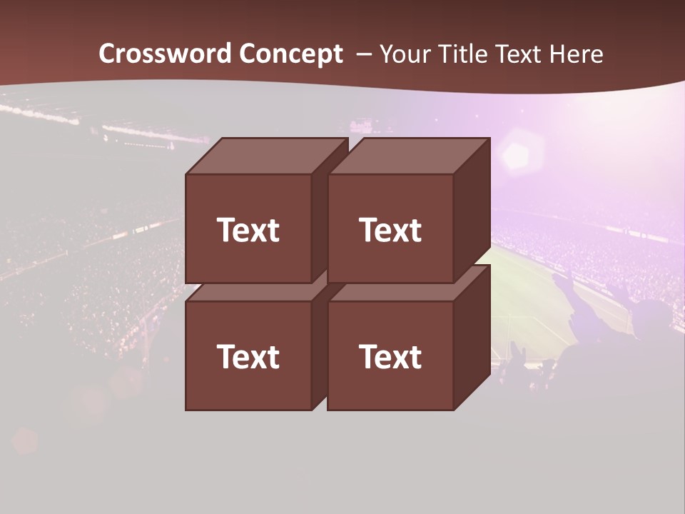 A Soccer Stadium With Fans In The Stands PowerPoint Template