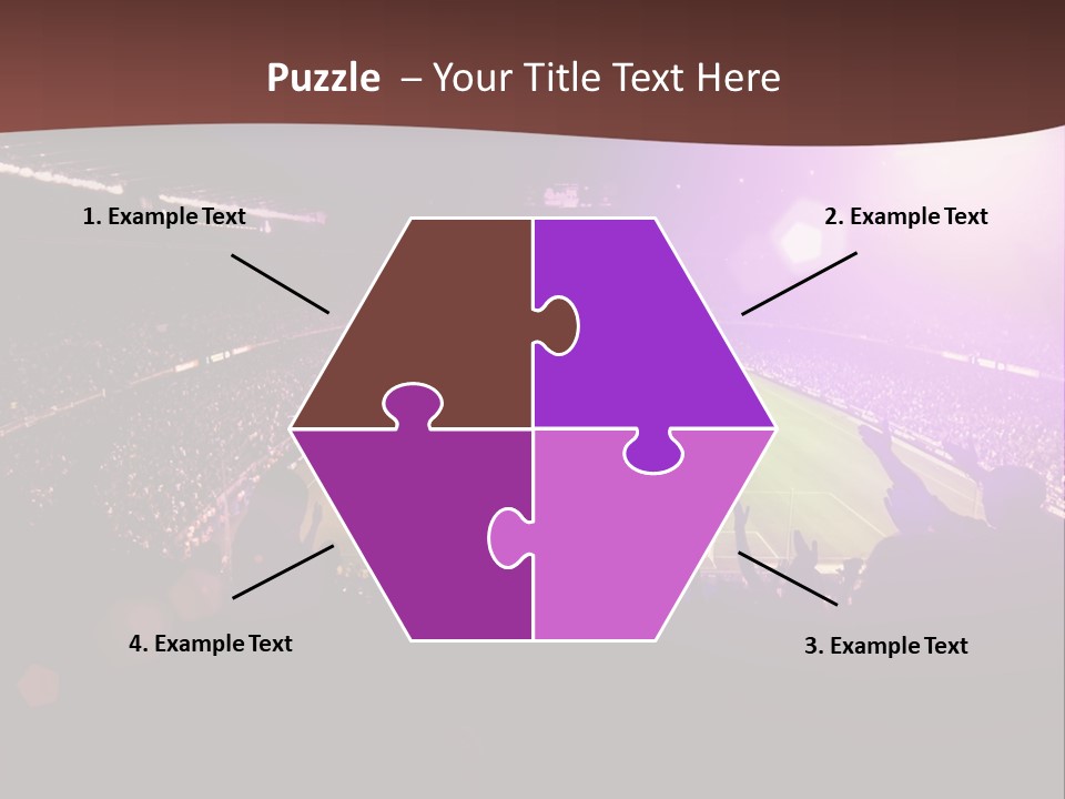 A Soccer Stadium With Fans In The Stands PowerPoint Template