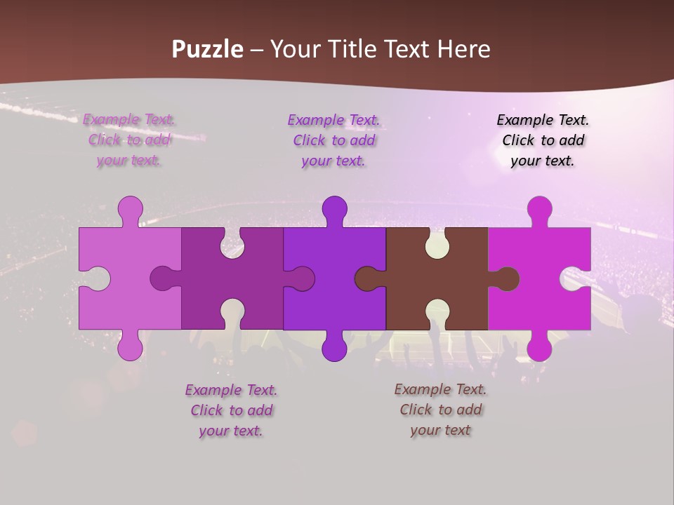 A Soccer Stadium With Fans In The Stands PowerPoint Template