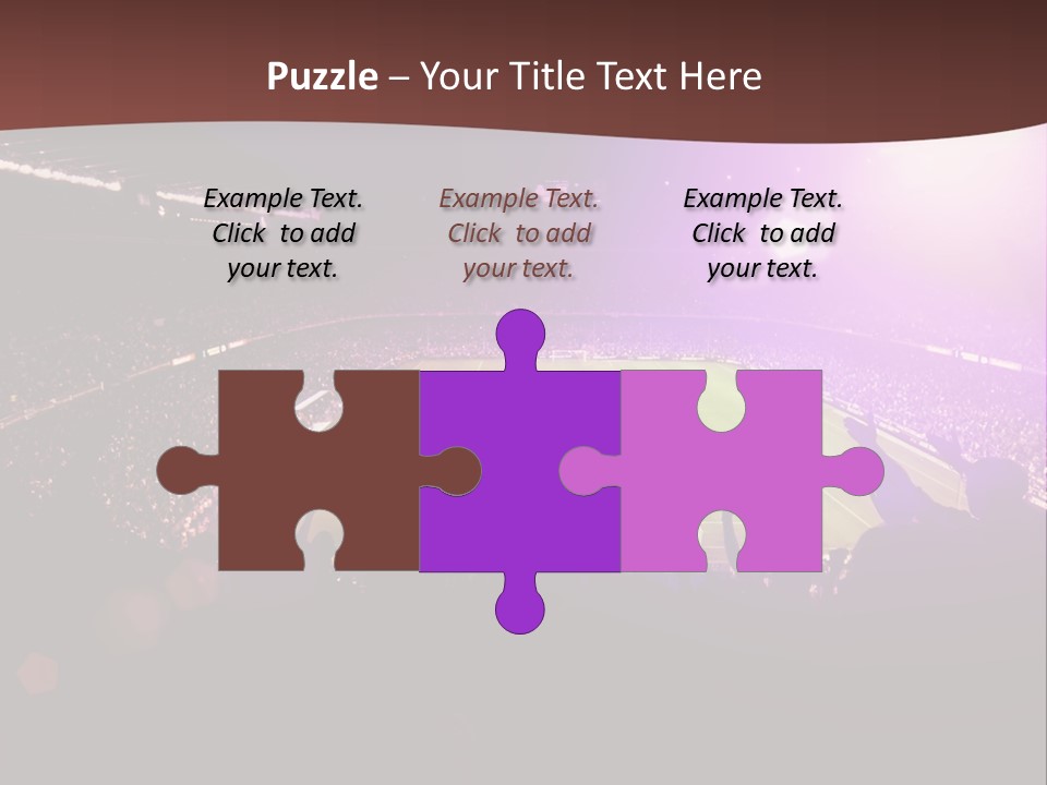 A Soccer Stadium With Fans In The Stands PowerPoint Template