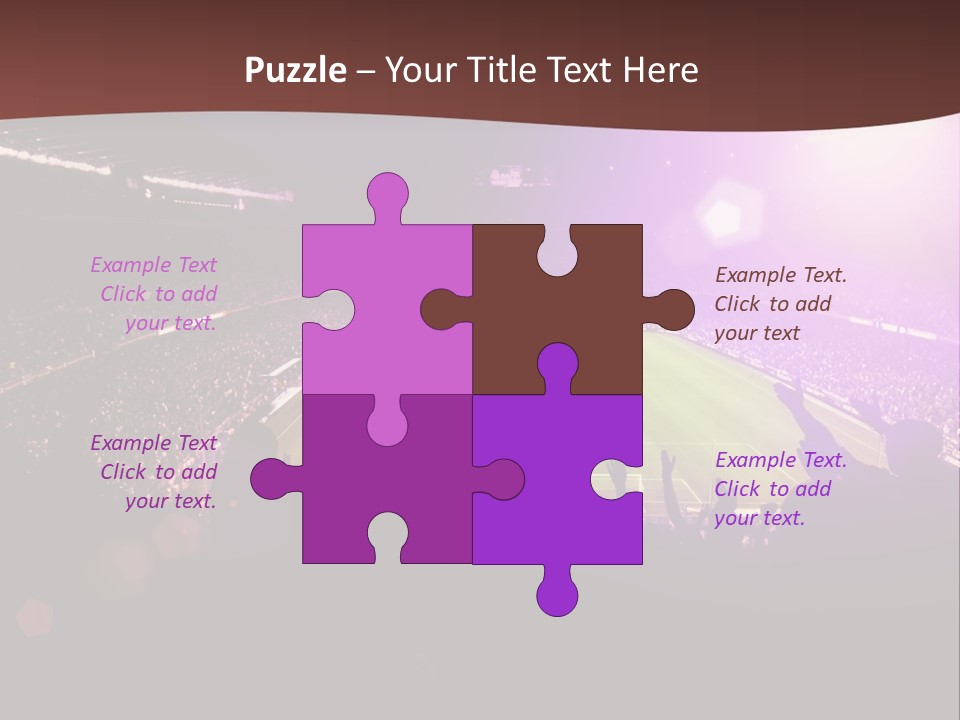 A Soccer Stadium With Fans In The Stands PowerPoint Template