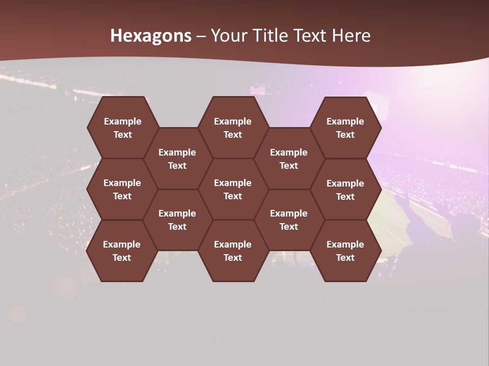 A Soccer Stadium With Fans In The Stands PowerPoint Template