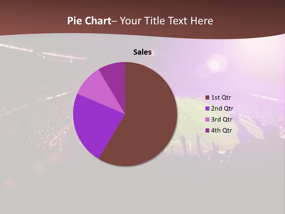 A Soccer Stadium With Fans In The Stands PowerPoint Template