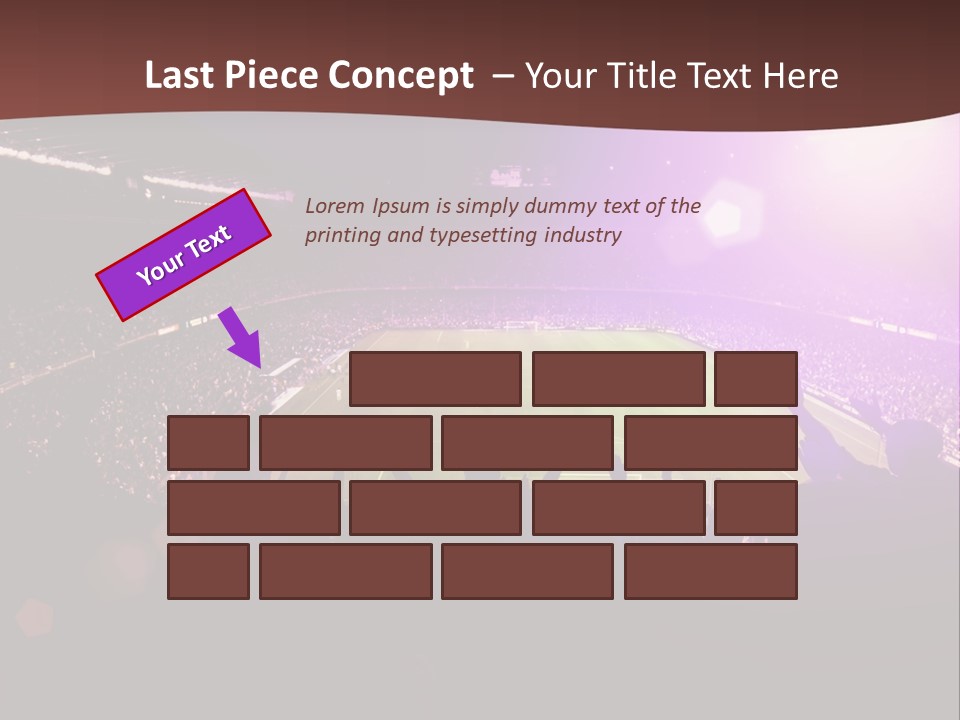 A Soccer Stadium With Fans In The Stands PowerPoint Template