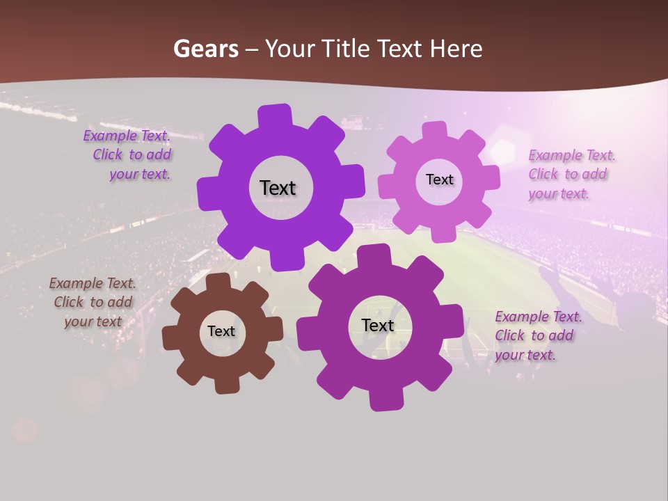 A Soccer Stadium With Fans In The Stands PowerPoint Template
