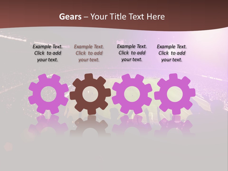 A Soccer Stadium With Fans In The Stands PowerPoint Template