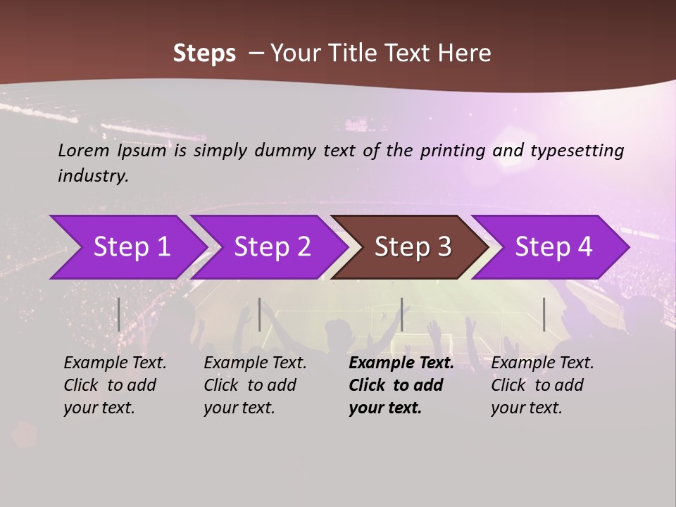 A Soccer Stadium With Fans In The Stands PowerPoint Template