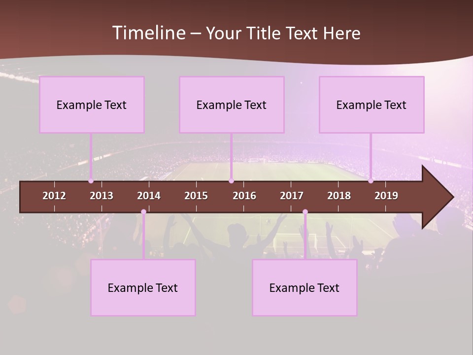 A Soccer Stadium With Fans In The Stands PowerPoint Template