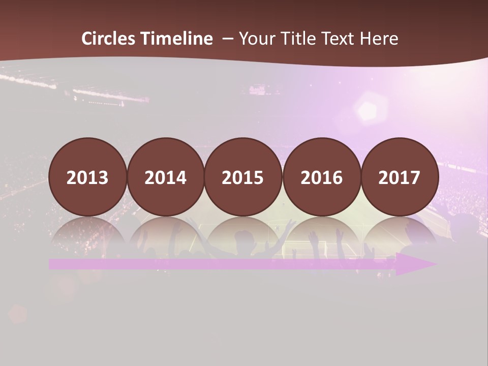 A Soccer Stadium With Fans In The Stands PowerPoint Template