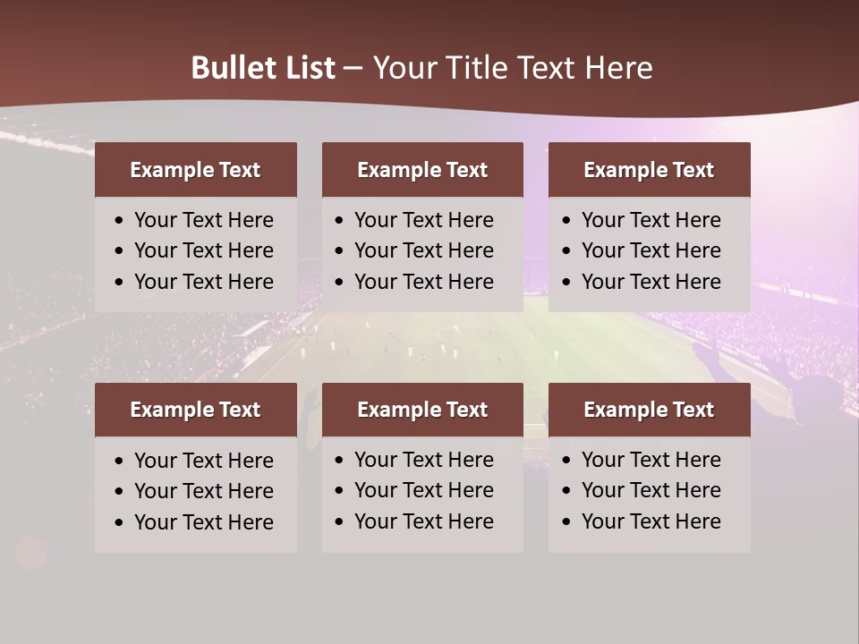 A Soccer Stadium With Fans In The Stands PowerPoint Template
