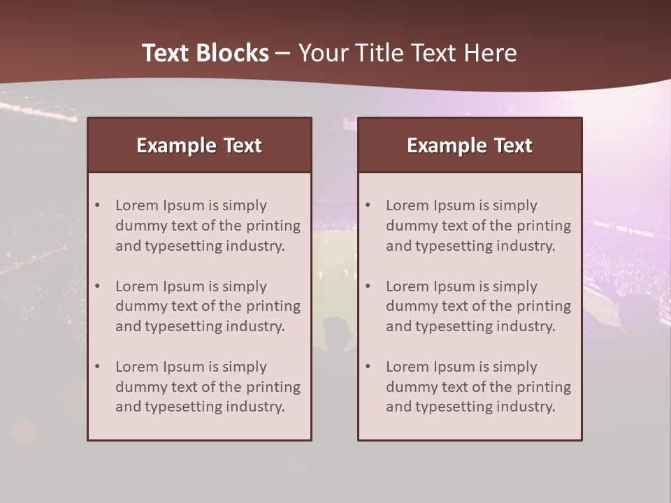 A Soccer Stadium With Fans In The Stands PowerPoint Template
