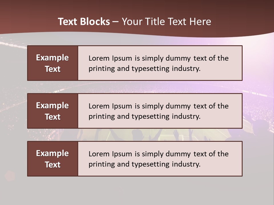 A Soccer Stadium With Fans In The Stands PowerPoint Template