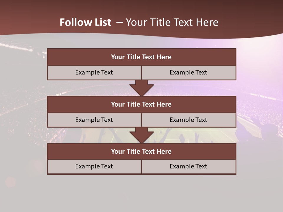 A Soccer Stadium With Fans In The Stands PowerPoint Template