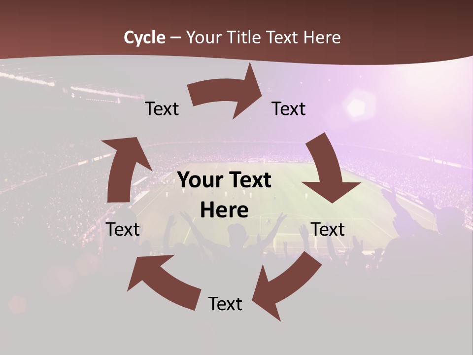 A Soccer Stadium With Fans In The Stands PowerPoint Template
