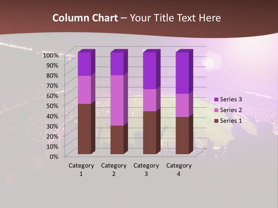 A Soccer Stadium With Fans In The Stands PowerPoint Template