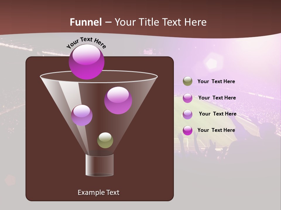 A Soccer Stadium With Fans In The Stands PowerPoint Template