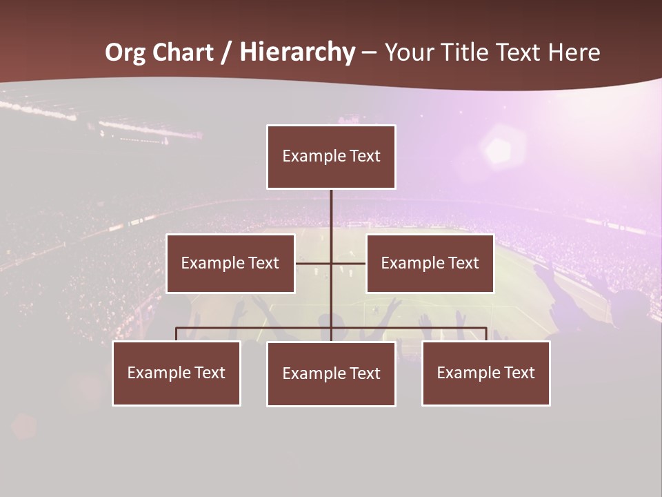 A Soccer Stadium With Fans In The Stands PowerPoint Template