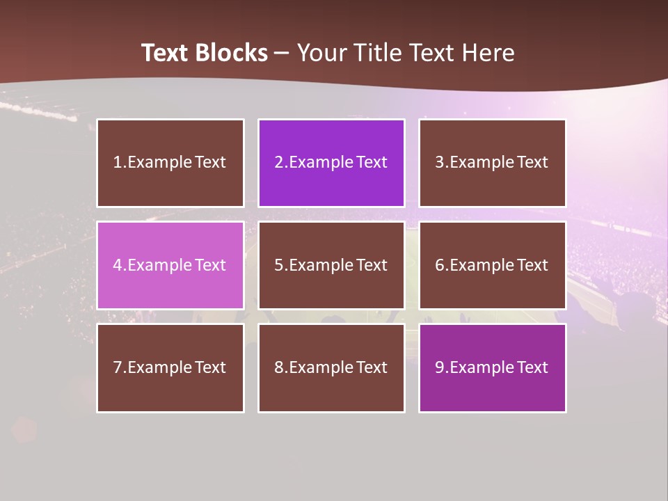 A Soccer Stadium With Fans In The Stands PowerPoint Template