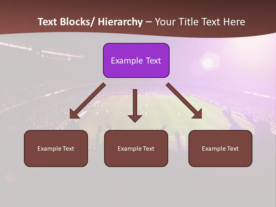 A Soccer Stadium With Fans In The Stands PowerPoint Template