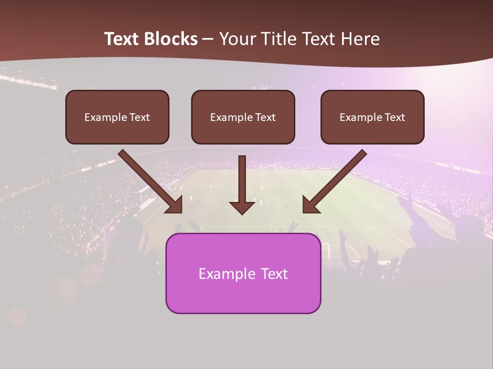 A Soccer Stadium With Fans In The Stands PowerPoint Template