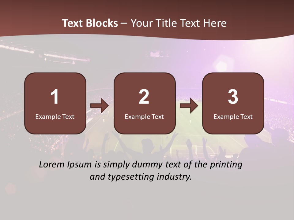 A Soccer Stadium With Fans In The Stands PowerPoint Template