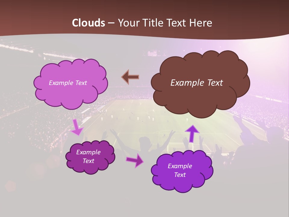 A Soccer Stadium With Fans In The Stands PowerPoint Template