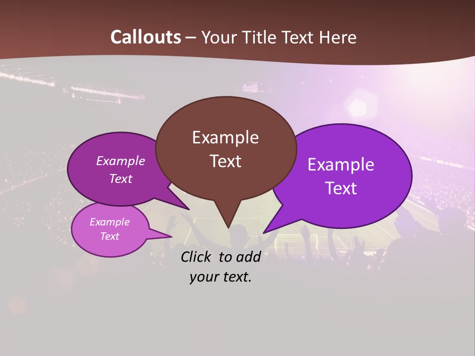 A Soccer Stadium With Fans In The Stands PowerPoint Template